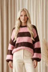 Wide Stripe Round Neck Jumper