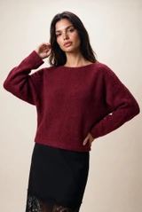 Boat Neck Slouchy Knit Jumper