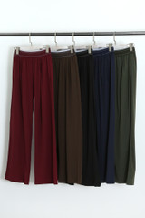 Matching Banded Waist Wide Leg Trousers
