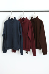 Half Zip Oversized Sweatshirt With Pockets