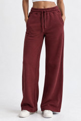 Side Pleat Wide Leg Jogger 