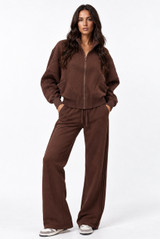 Side Pleat Wide Leg Jogger 