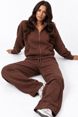 Panelled Full Zip Sweatshirt