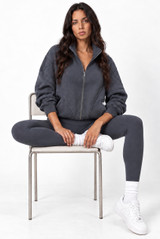 Panelled Full Zip Sweatshirt