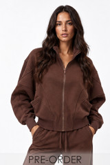 Panelled Full Zip Sweatshirt