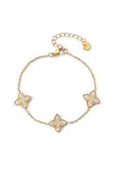White Clover Motif Bracelet 