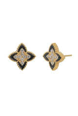 Clover Motif Stud Earrings
