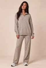 Knit Half Zip Jumper and Trouser Set