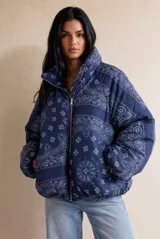 Paisley Puffer Cropped Jacket