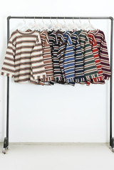 Stripes Boxy Drop Shoulder Sweatshirt