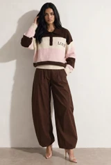 Striped Love Slogan Jumper