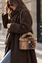 Faux Fur Vanity Handbag 