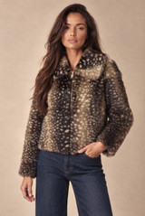 Fawn Pattern Fur Jacket