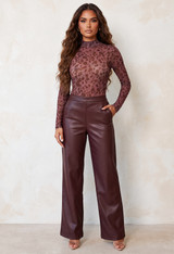 PU Straight Leg Trousers