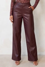 PU Straight Leg Trousers
