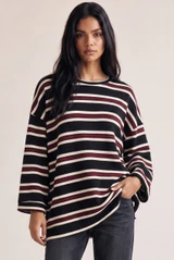 Oversized Striped Long Sleeve Top