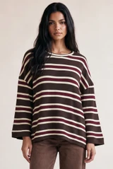 Oversized Striped Long Sleeve Top