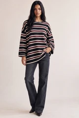 Oversized Striped Long Sleeve Top