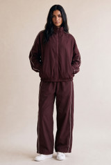 Contrast Pipping Track Jacket and Trouser Set