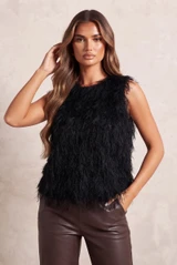 Textured Tassel Vest Top