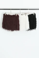 Textured Tassel Low Rise Mini Skirt 