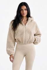 Cropped Borg Fleece Jacket 
