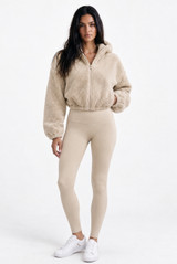 Cropped Borg Fleece Jacket 