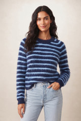 Stripes Mohair Crew Neck Jumper