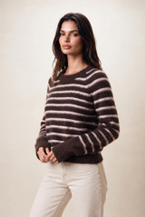 Stripes Mohair Crew Neck Jumper