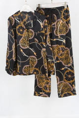 Chain Print Silk Blend Pyjama Set