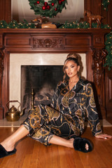 Chain Print Silk Blend Pyjama Set