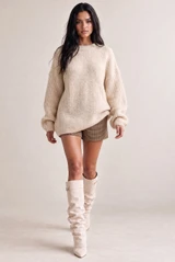 Oversized Ribbed Soft Knit Jumper