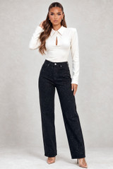 Embellished Wide Leg Jeans 