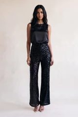 Sequin Wide Leg Trousers