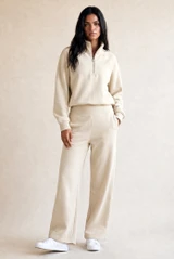 Paneled Half Zipper Jumper
