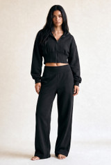 Paneled Wide Leg Joggers