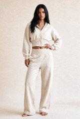 Paneled Wide Leg Joggers