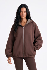 Check Lining Oversized Hoodie