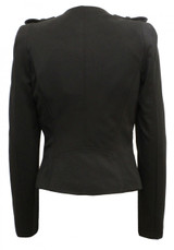 Black Double Zip Style PVC Panel Jacket