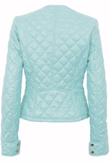 Mint Green Qulited PVC Jacket