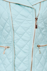 Mint Green Qulited PVC Jacket