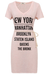 New York Print Long Belted T-shirt - Mixed Pack