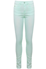 Mint Mid-Wash Strech Skinny Jeans