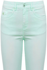 Mint Mid-Wash Strech Skinny Jeans