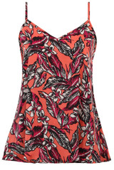 Orange Flower Print Top & Trousers Set