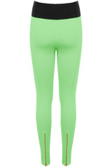 Lime Zip Ankle Fastened Double Pocket Jeggings