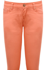 Orange Soft Skinny Button Up Jeans