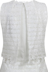 Cream Lace With Foil Detail Layered Shift Dress