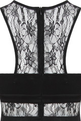 Black Lace Mesh Detailed Bodycon Dress