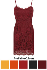 Block Colour Lace Bodycon Mini - 5 Colours